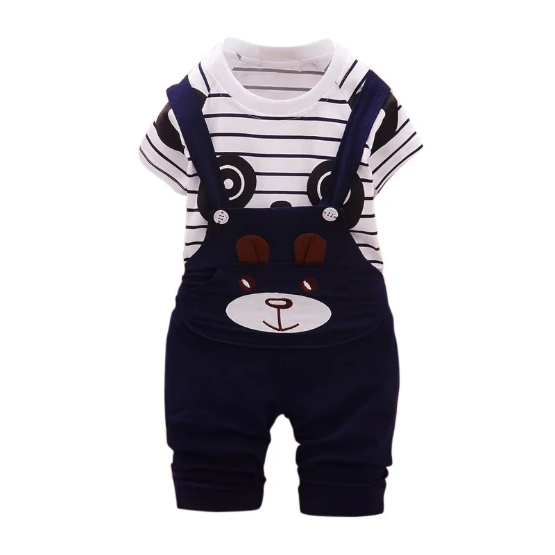 Newborn Baby Boy Girls Clothing Sets Infant Clothes Sets Kids Clothes Cartoon Panda Striped T-shit+Strap Pants Summer Clothing
Newborn Baby Boy Girls Clothing Sets Infant Clothes Sets Kids Clothes Cartoon Panda Striped T-shit+Strap Pants Summer Clothing
