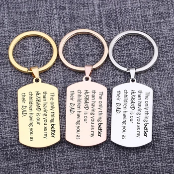Fashion Key Ring Husband Gift Our Children Having You As Their Dad Keychains Jewelry Bag Charms Car Key Tag Pendant Gifts
Fashion Key Ring Husband Gift Our Children Having You As Their Dad Keychains Jewelry Bag Charms Car Key Tag Pendant Gifts