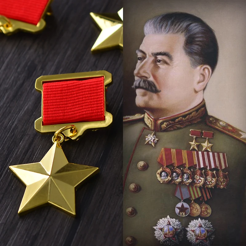 Soviet Union Great Patriotic War Golden Star Russian Medals Army of Russia Badges With Pin CCCP Military Ribbon Badge
Soviet Union Great Patriotic War Golden Star Russian Medals Army of Russia Badges With Pin CCCP Military Ribbon Badge