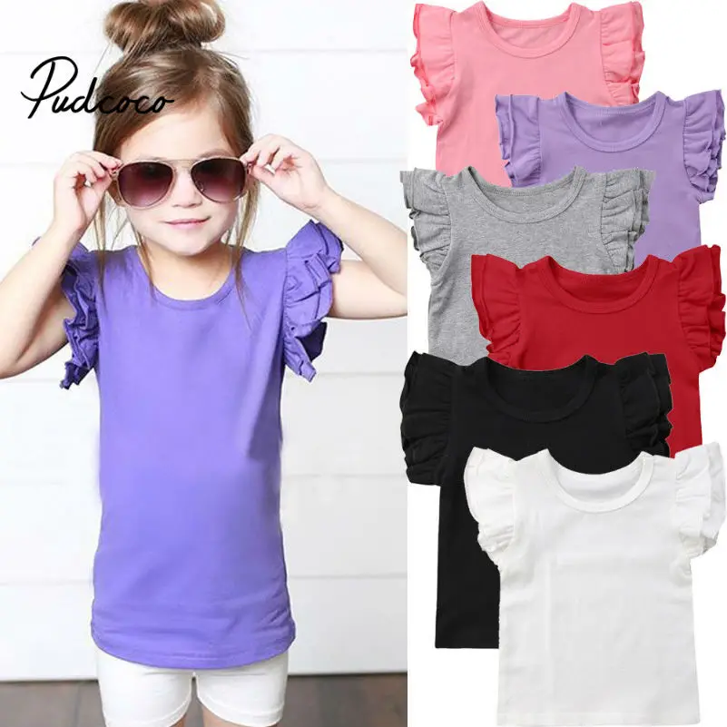 pudcoco 2019 New Princess Solid Girls T shirt Fly Sleeve Casual Kids Clothes Summer Baby T-shirt 70-130 Plus size Drop Ship
pudcoco 2019 New Princess Solid Girls T shirt Fly Sleeve Casual Kids Clothes Summer Baby T-shirt 70-130 Plus size Drop Ship