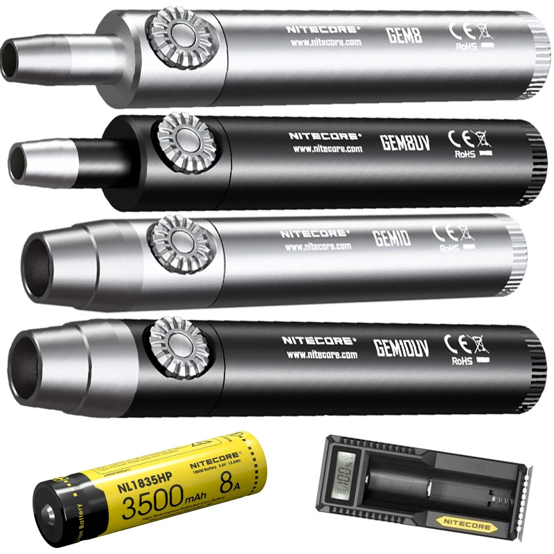NITECORE GEM8 GEM8UV GEM10 GEM10UV Jeweler Light 800LM CREE XP-L HI V3 LED flashlight Torch With 18650 Battery um10 charger
NITECORE GEM8 GEM8UV GEM10 GEM10UV Jeweler Light 800LM CREE XP-L HI V3 LED flashlight Torch With 18650 Battery um10 charger