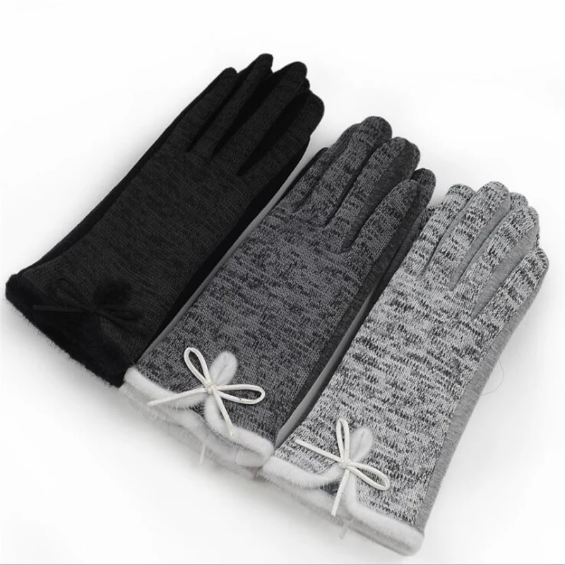 New Women Wrist Gloves Thick Gloves Bowknot Decor Winter Warm Mitten Fashion Full-finger Solid Elasticity Gloves AA955 8Z
New Women Wrist Gloves Thick Gloves Bowknot Decor Winter Warm Mitten Fashion Full-finger Solid Elasticity Gloves AA955 8Z
