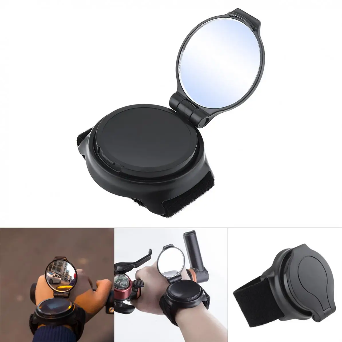 Adjustable Wrist-Type Convex Cycling Rearview Mirror with Plastic / Cotton Armband
Adjustable Wrist-Type Convex Cycling Rearview Mirror with Plastic / Cotton Armband