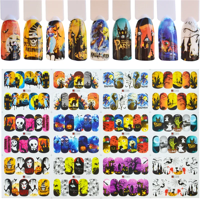 YZWLE 12 PCS Halloween Nail Art Sticker Sexy Skull Bone Water Transfer Decals Nails Foil Manicure Decoration
YZWLE 12 PCS Halloween Nail Art Sticker Sexy Skull Bone Water Transfer Decals Nails Foil Manicure Decoration