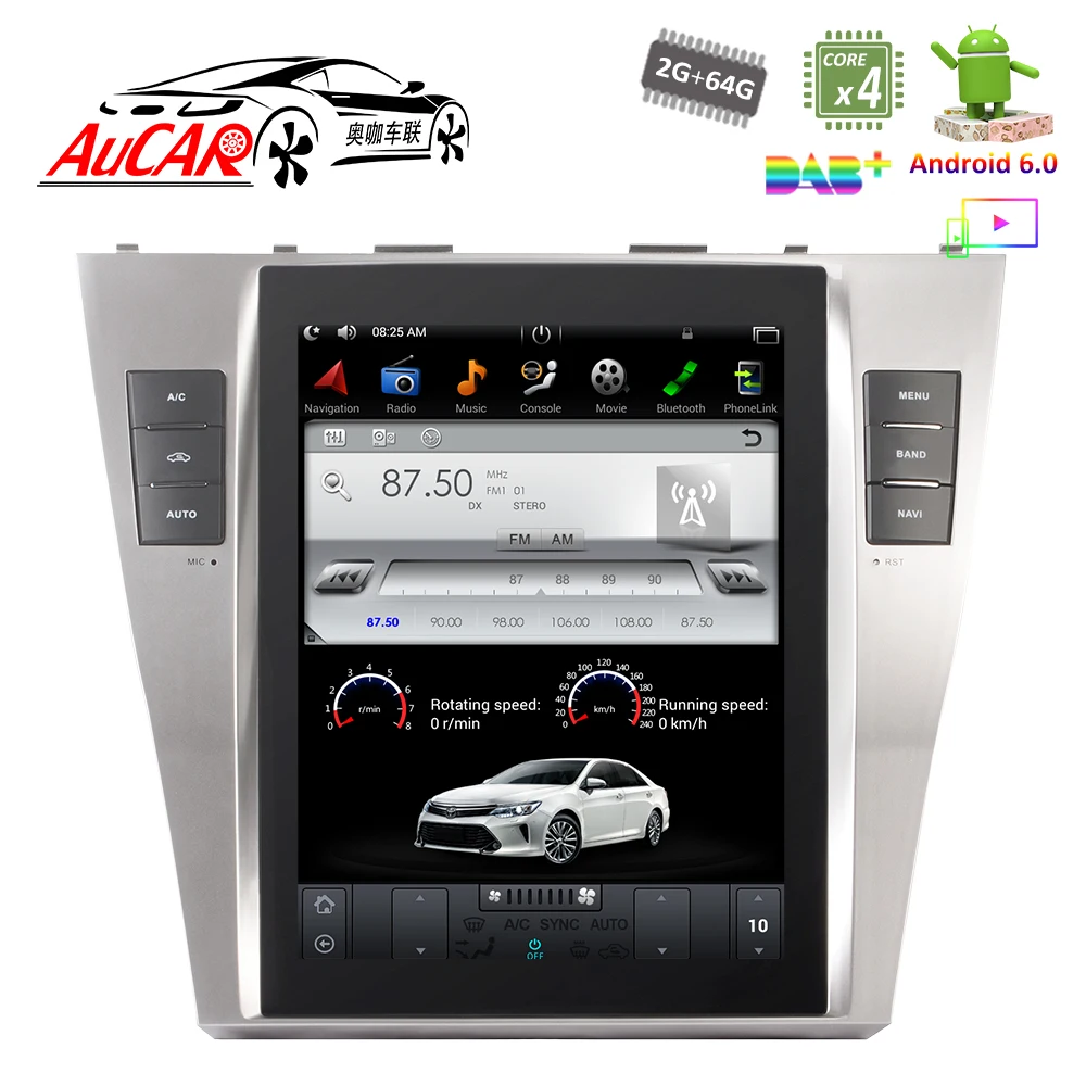 Android 6.0 Tesla Style for Toyota Camry car navigation car multimedia system Bluetooth GPS Radio WIFI 4G Vertical screen Stereo
Android 6.0 Tesla Style for Toyota Camry car navigation car multimedia system Bluetooth GPS Radio WIFI 4G Vertical screen Stereo