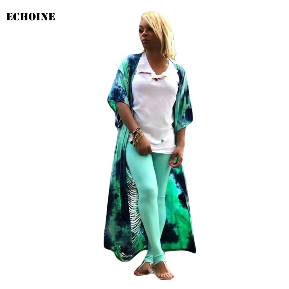 Sexy Hole Long Outwear Women Short Sleeve Tie Dye Print Long Coat Jacket Back Hollow Out Casual Long Cardigans Trench Beach
Sexy Hole Long Outwear Women Short Sleeve Tie Dye Print Long Coat Jacket Back Hollow Out Casual Long Cardigans Trench Beach