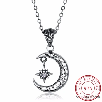 SMTCAT Real 925 Sterling Silver Shining Moon Star Necklace Blue Round CZ Stone Pendant For Women Engagement Party Fine Jewelry
SMTCAT Real 925 Sterling Silver Shining Moon Star Necklace Blue Round CZ Stone Pendant For Women Engagement Party Fine Jewelry