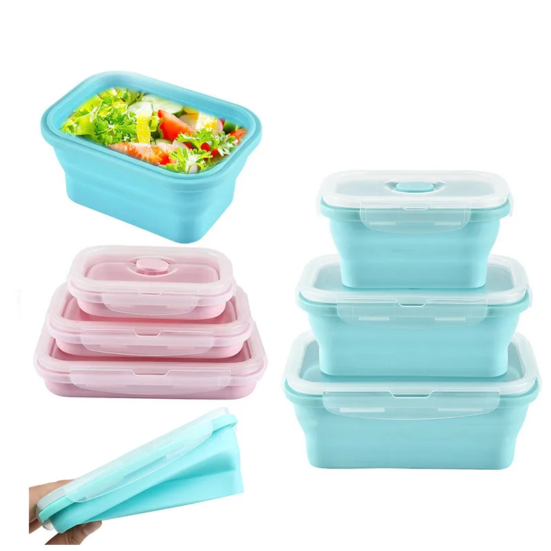 4pcs/set Silicone Collapsible Lunch Box Food Storage Container Bento BPA Free Microwavable Portable Picnic Camping Rectangle Box
4pcs/set Silicone Collapsible Lunch Box Food Storage Container Bento BPA Free Microwavable Portable Picnic Camping Rectangle Box