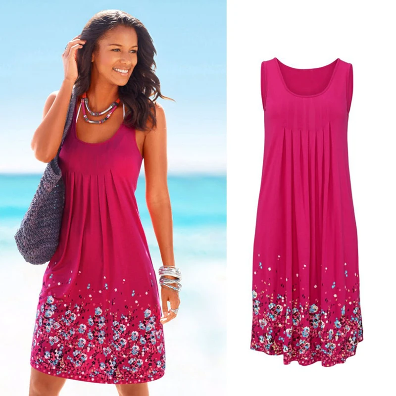Plus Size 5XL 2019 New Women Fashion Sleeveless Floral Print Summer Casual Dresses Vestidos Sundress Beach Dress
Plus Size 5XL 2019 New Women Fashion Sleeveless Floral Print Summer Casual Dresses Vestidos Sundress Beach Dress