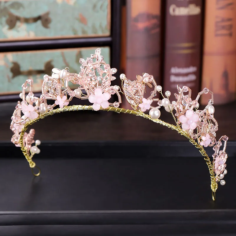 Pink Clear Rhinestone Beaded Diadem Simulated Pearl Crystal Handmade Crown and Tiaras Bridal Wedding Accessories Hair Jewelry VL
Pink Clear Rhinestone Beaded Diadem Simulated Pearl Crystal Handmade Crown and Tiaras Bridal Wedding Accessories Hair Jewelry VL