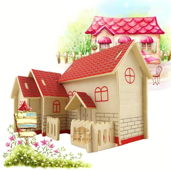 DIY 3D Romantic House Wood Puzzles Doll house Mode Toys Education Toy Model Building Wooden 3D Puzzle for Kids and Adults
DIY 3D Romantic House Wood Puzzles Doll house Mode Toys Education Toy Model Building Wooden 3D Puzzle for Kids and Adults