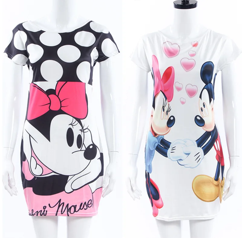 Summer New Style Women Mickey Cartoon Pattern Short Sleeves O-neck Dress, Female Plus Size Slim Mini Short Dresses
Summer New Style Women Mickey Cartoon Pattern Short Sleeves O-neck Dress, Female Plus Size Slim Mini Short Dresses