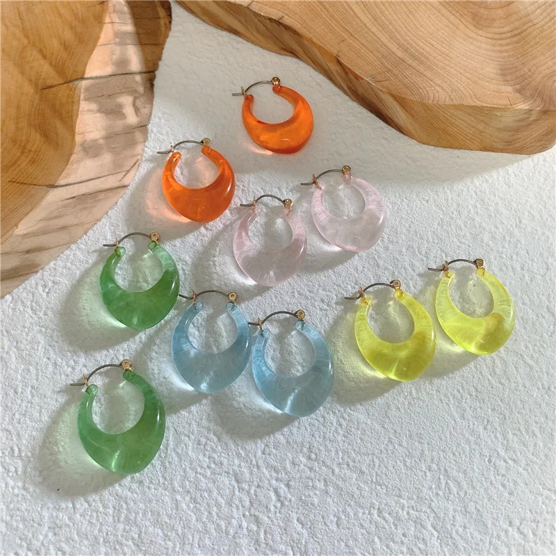 Fashion Resin Transparent U Shaped Earrings For Women 2019 Summer New Top Design Colorful Earrings Holiday Party Accessories
Fashion Resin Transparent U Shaped Earrings For Women 2019 Summer New Top Design Colorful Earrings Holiday Party Accessories