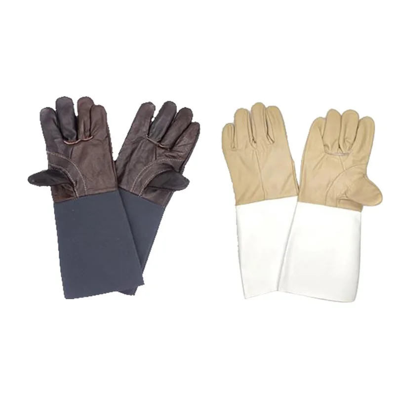 Welders Gloves Cow Split Leather Factory Gardening Welding Wood Stove Work Gloves Heat Resistant