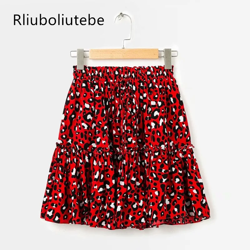 women sexy leopard print mini skirt elastic waist ruffles a-line vintage casual beach skirt women boho fashion high street
women sexy leopard print mini skirt elastic waist ruffles a-line vintage casual beach skirt women boho fashion high street