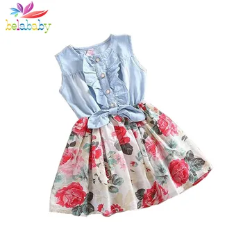 Belababy Sleeveless Dresses With Dresses For Girls