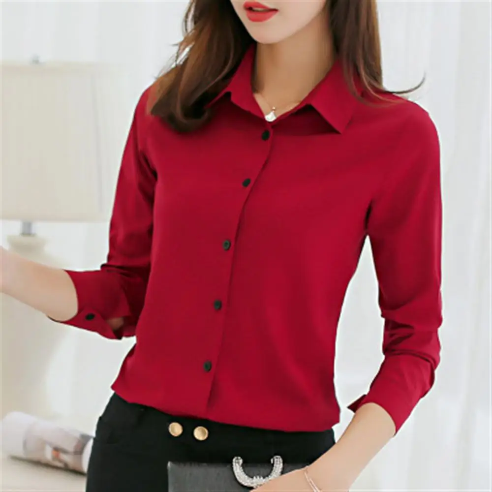 Blouse Women Chiffon Office Career Shirts Tops Fashion Casual Long Sleeve Blouses Femme Blusa
Blouse Women Chiffon Office Career Shirts Tops Fashion Casual Long Sleeve Blouses Femme Blusa