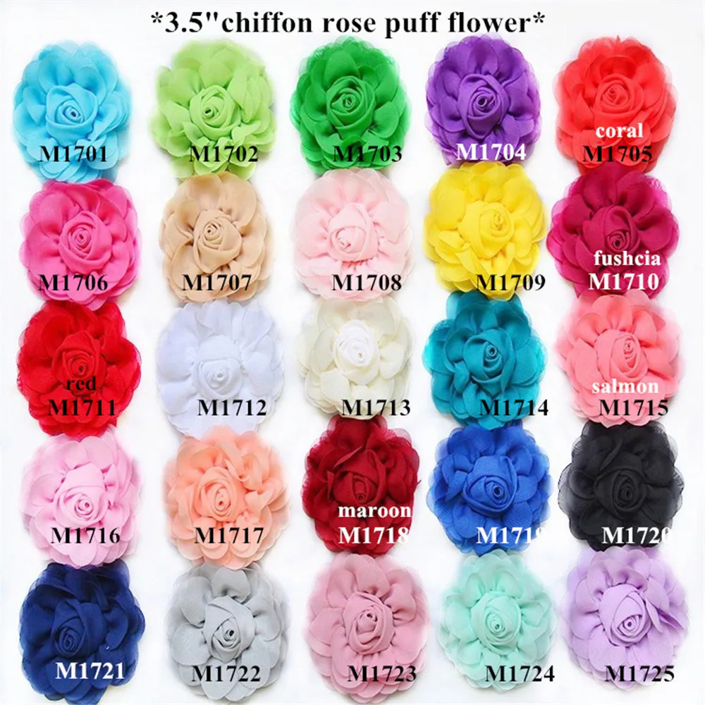 50pcs / lot chiffon rose puff flower 25 colors in stock shabby rose flower chiffon rose flower for headbands
50pcs / lot chiffon rose puff flower 25 colors in stock shabby rose flower chiffon rose flower for headbands