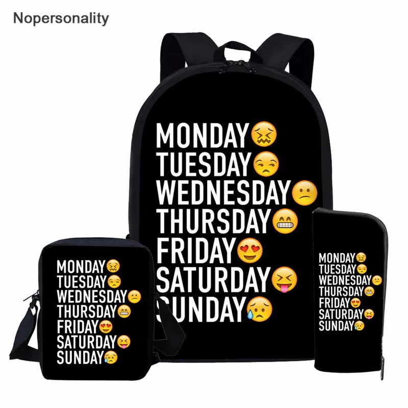 Nopersonality 3Pcs Emoji Backpack 3D Cute Smile Print School Bags for Teenage Girls School Bagpack Kids Rucksack School Backpack
Nopersonality 3Pcs Emoji Backpack 3D Cute Smile Print School Bags for Teenage Girls School Bagpack Kids Rucksack School Backpack