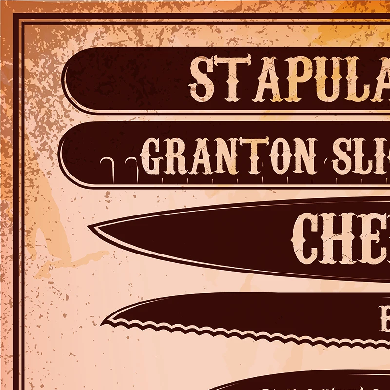 different types of knives Prints Home Decor
