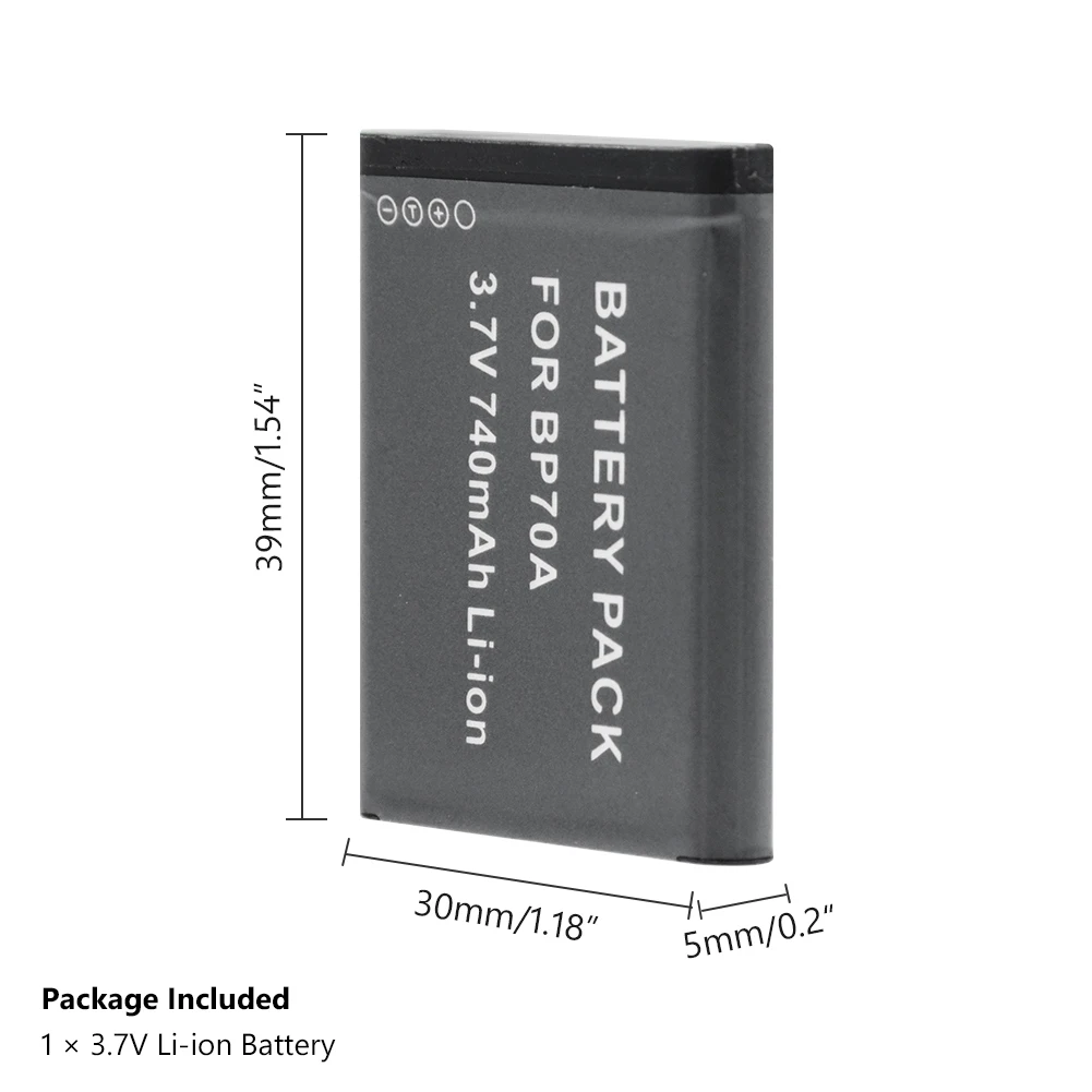 740mAh BP70EA-BP70A Rechargeable Li-ion Camera Battery for SAMSUNG ES65 ES70 ES73 ES75 PL80 ST30 ST60 ST71 ST72 ST73 DV50 DV90
740mAh BP70EA-BP70A Rechargeable Li-ion Camera Battery for SAMSUNG ES65 ES70 ES73 ES75 PL80 ST30 ST60 ST71 ST72 ST73 DV50 DV90