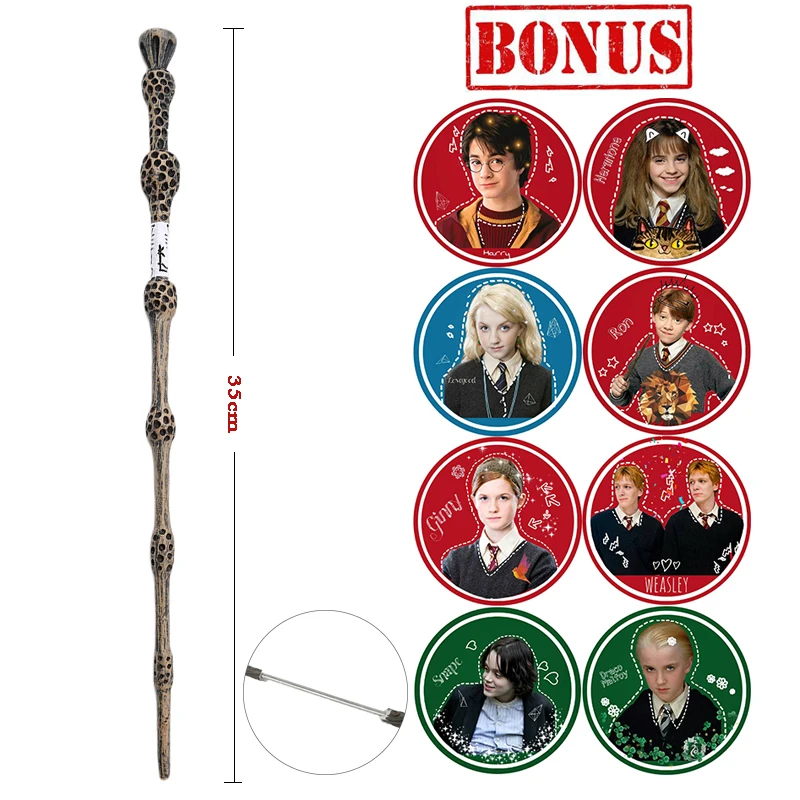 Metal/Iron Core Harri Potter Magic Wand Albus Dumbledore Old Wand Varita Harri Potter with Extra Stickers
Metal/Iron Core Harri Potter Magic Wand Albus Dumbledore Old Wand Varita Harri Potter with Extra Stickers
