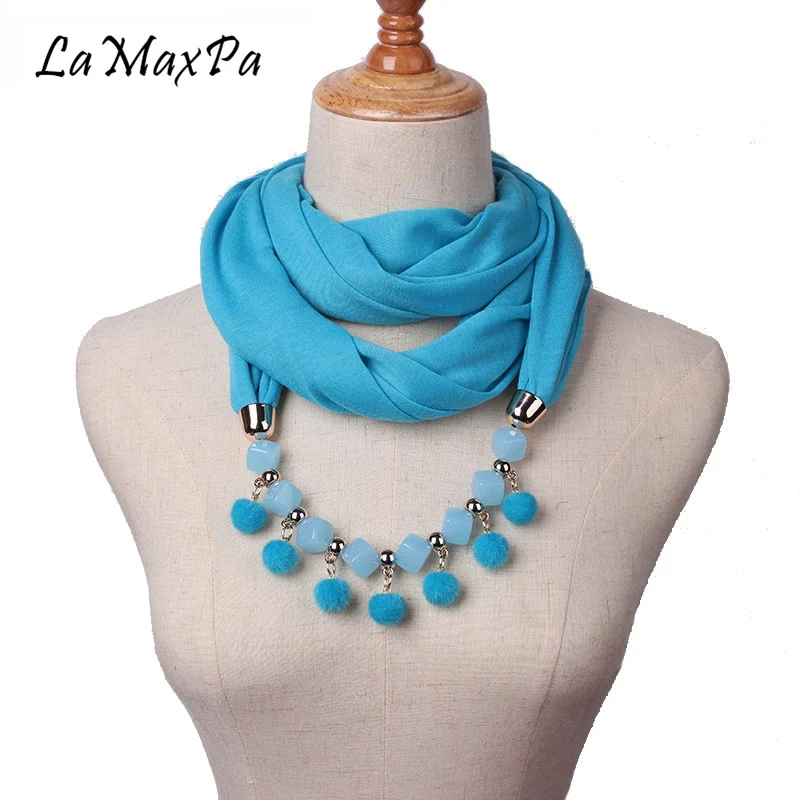 LaMaxPa 2018 New Pure Color Pendant Scarf For Women Small Wool Ball Necklace Pendant Fashion Women Scarf Female Elegant Echarpe
LaMaxPa 2018 New Pure Color Pendant Scarf For Women Small Wool Ball Necklace Pendant Fashion Women Scarf Female Elegant Echarpe