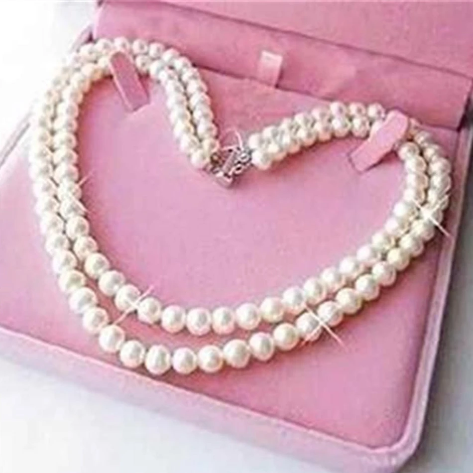 Exquisite 2 Rows necklace for women natural pearl white freshwater cultured 6-7mm round beads hot sale party gifts 17-18" MY5253
Exquisite 2 Rows necklace for women natural pearl white freshwater cultured 6-7mm round beads hot sale party gifts 17-18" MY5253
