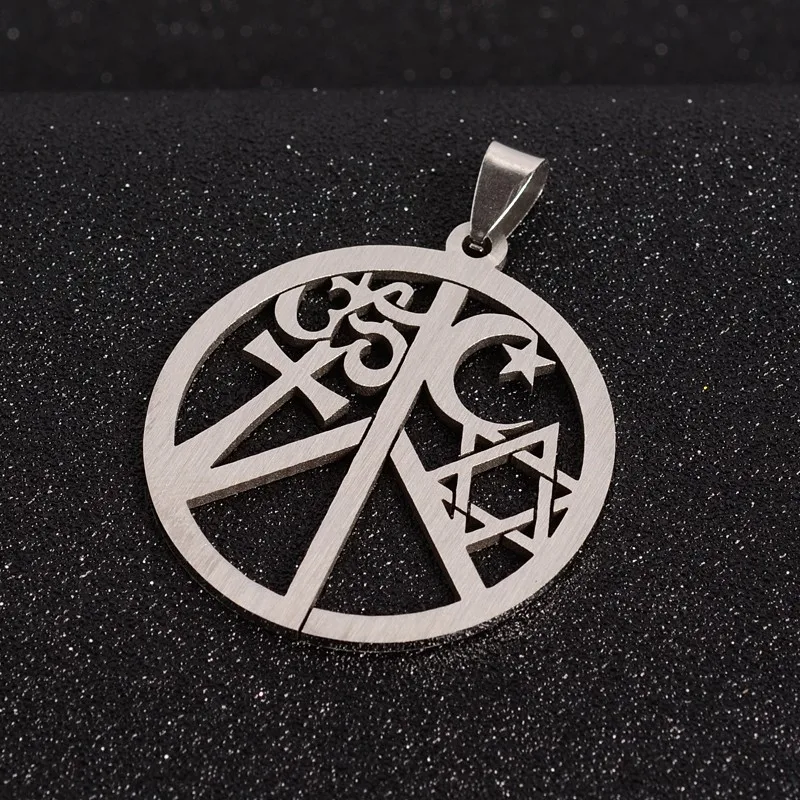 PandaHall 1pc 44x39.5x1.5mm 304 Stainless Steel High Quality Jewelry Necklace Pendants Peace Sign with Ohm Aum Star Cross Moon
PandaHall 1pc 44x39.5x1.5mm 304 Stainless Steel High Quality Jewelry Necklace Pendants Peace Sign with Ohm Aum Star Cross Moon