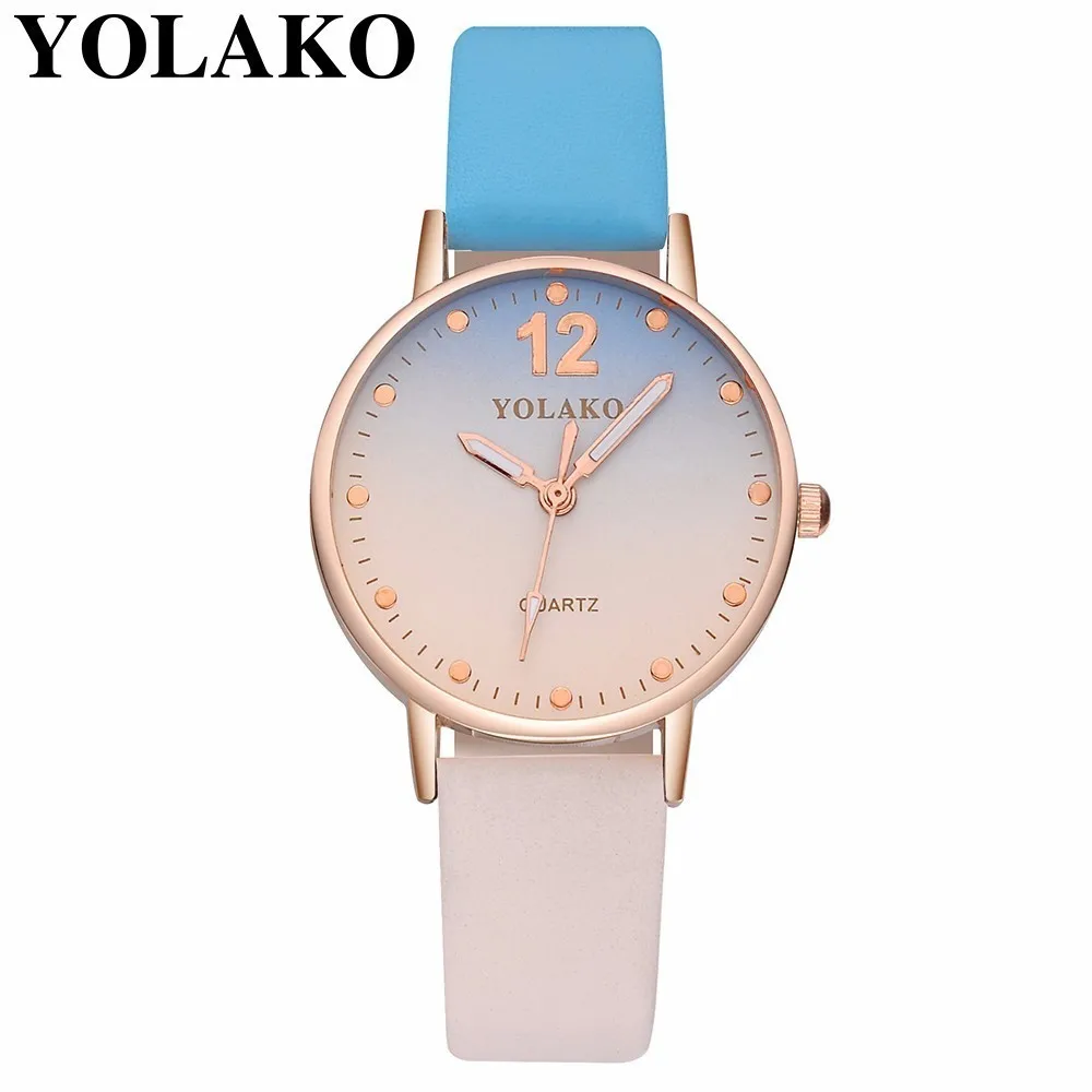 Fashion Women Retro Gradient Rainbow Watch Luxury Casual Quartz Wrist Watches YOLAKO Brand Relogio Feminino
Fashion Women Retro Gradient Rainbow Watch Luxury Casual Quartz Wrist Watches YOLAKO Brand Relogio Feminino