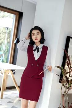 Formal Uniform Styles 2018 Spring Summer Two Pieces With Vest and Skirt For Ladies Office Work Outfits Blazers OL Sets Plus Size
Formal Uniform Styles 2018 Spring Summer Two Pieces With Vest and Skirt For Ladies Office Work Outfits Blazers OL Sets Plus Size