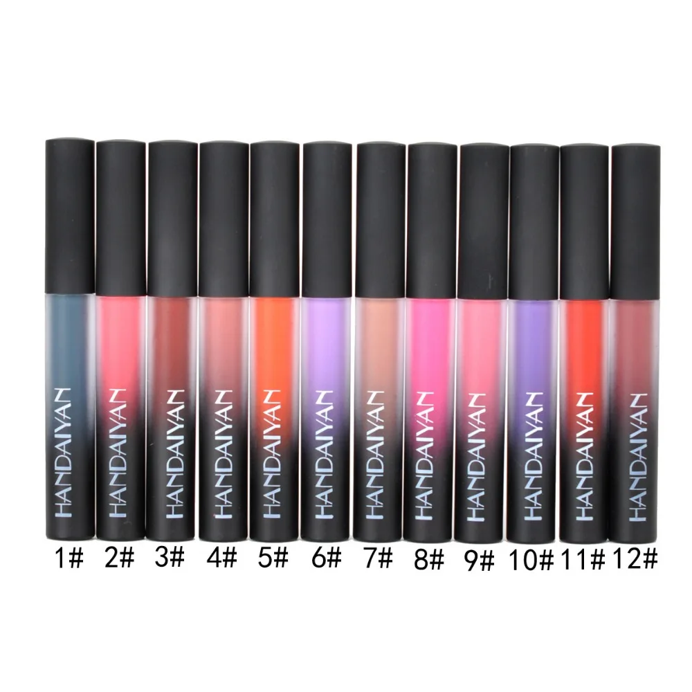 12 colors matte velvet lipstick lip gloss lip glaze high quality long-lasting makeup
12 colors matte velvet lipstick lip gloss lip glaze high quality long-lasting makeup