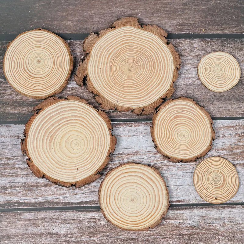 Деревенский домашний декор кусочки дерева сосны чипы из натурального срезанные