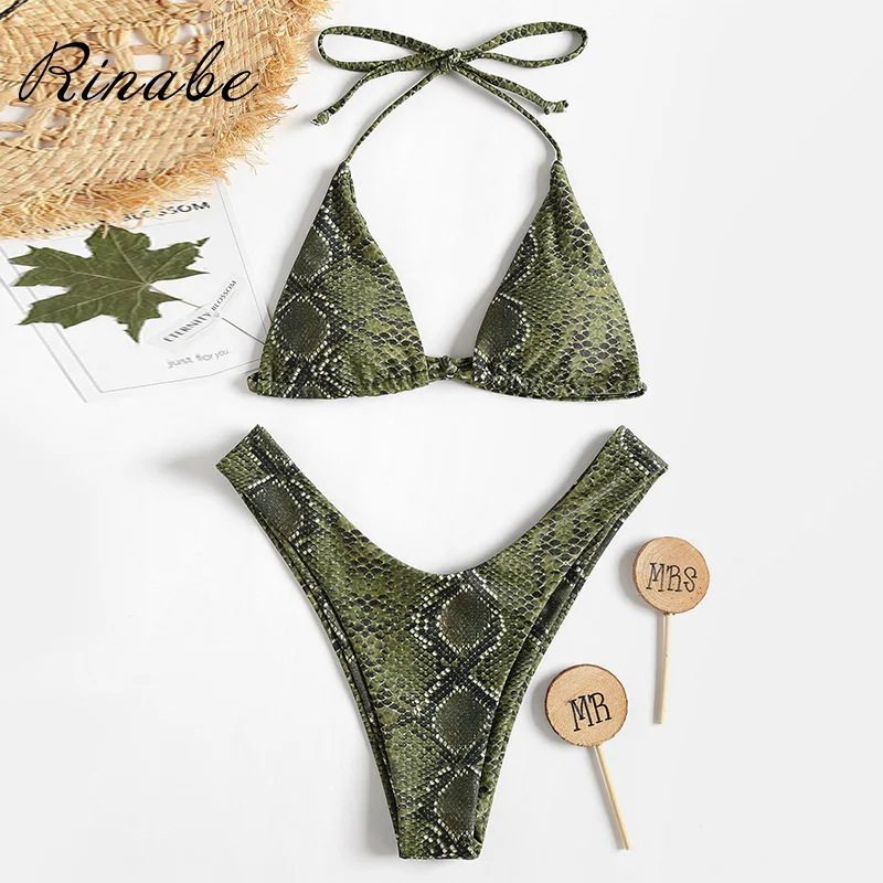Rinabe Sexy High Cut Bikini Snake Print Swimsuit Female String Swimwear 2019 Bathing Suit Women Thong Biquini Micro Bikini Set
Rinabe Sexy High Cut Bikini Snake Print Swimsuit Female String Swimwear 2019 Bathing Suit Women Thong Biquini Micro Bikini Set