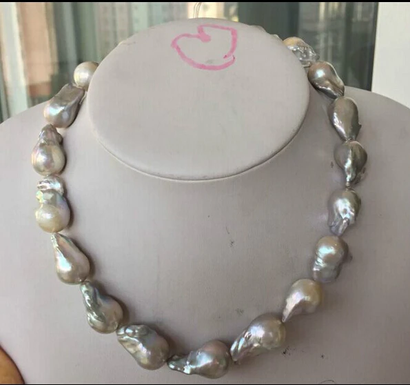 Wholesale FREE SHIPPING >>> huge20- 23mmnatural south sea silver grey baroque pearl necklace18inch
Wholesale FREE SHIPPING >>> huge20- 23mmnatural south sea silver grey baroque pearl necklace18inch