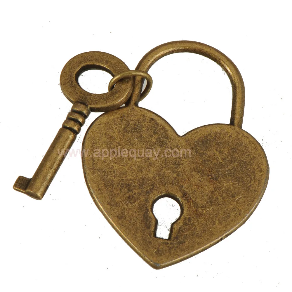 DIY Lock Key Charms Bracelets Necklaces Suspension Heart Antique Bronze Metal Fashion Lover Gifts Jewelry Accessories 38mm 7pcs
DIY Lock Key Charms Bracelets Necklaces Suspension Heart Antique Bronze Metal Fashion Lover Gifts Jewelry Accessories 38mm 7pcs