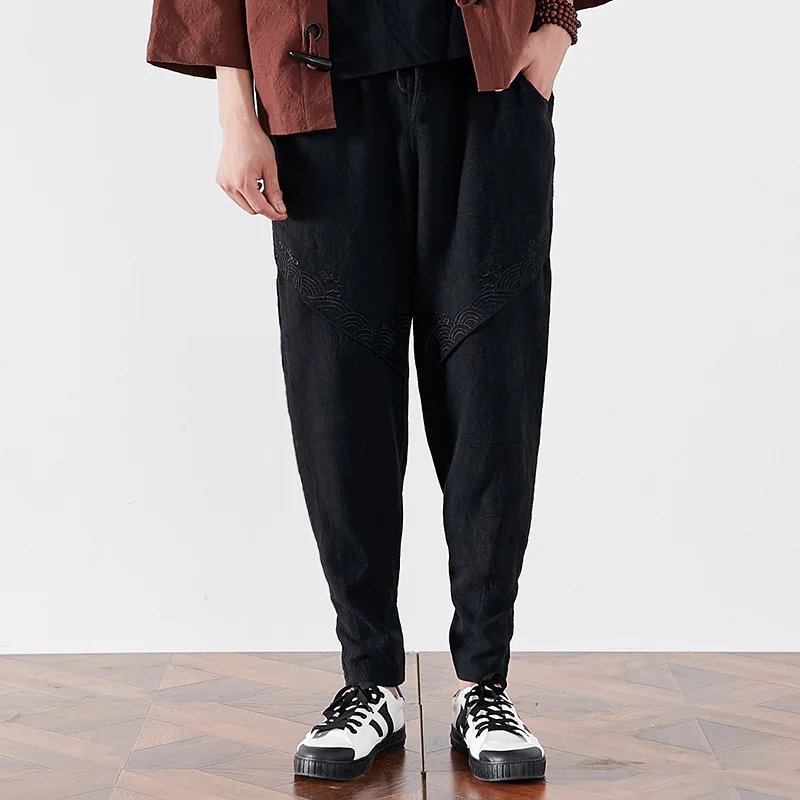 Chinese style men's extra large cotton and linen casual pants loose wide leg pants Chinese style ramie bloomers large size pants
Chinese style men's extra large cotton and linen casual pants loose wide leg pants Chinese style ramie bloomers large size pants