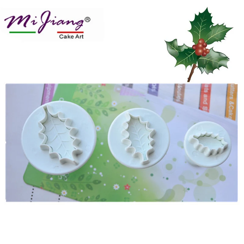3pcs/set Plastic Christmas Flower Leaf Petal Cake Mold Plunger Fondant Cookie Cutter Baking DIY Cake Decorating Tools ZN544
3pcs/set Plastic Christmas Flower Leaf Petal Cake Mold Plunger Fondant Cookie Cutter Baking DIY Cake Decorating Tools ZN544