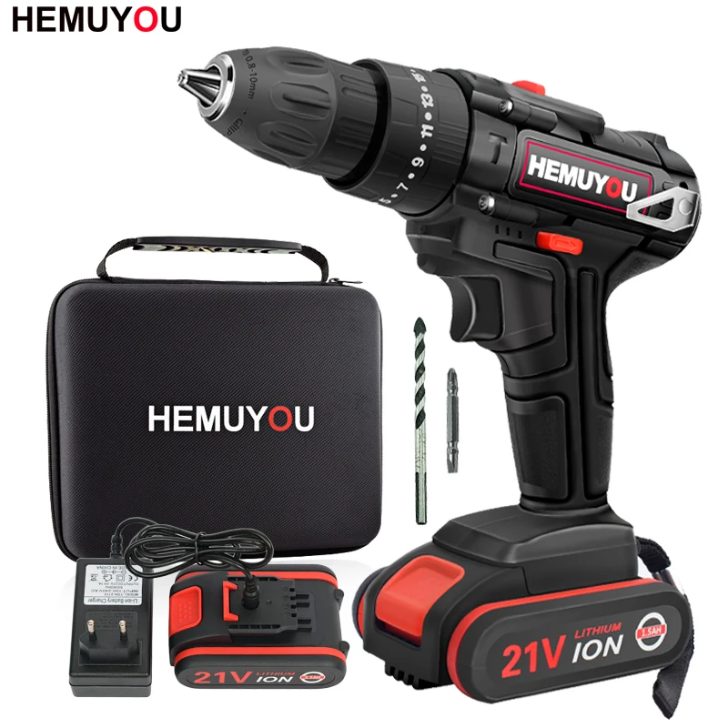 NEW 21V Hammer Drill Cordless Electric Screwdriver Household Rechargeable Mini Drill battery Screwdriver Power Tool
NEW 21V Hammer Drill Cordless Electric Screwdriver Household Rechargeable Mini Drill battery Screwdriver Power Tool