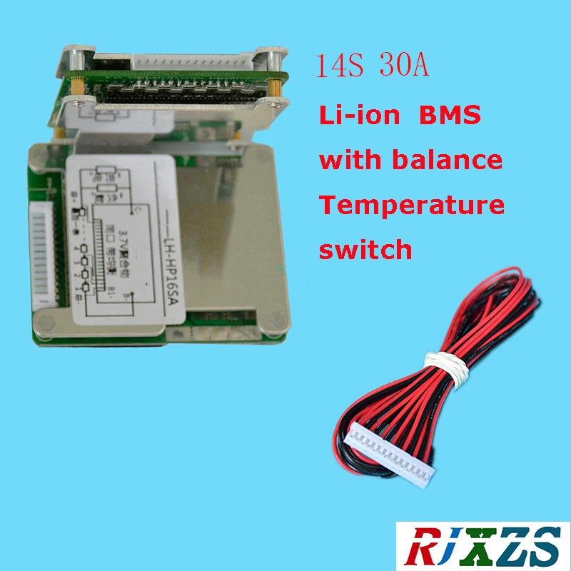 14S 30A lipo lithium Polymer BMS/PCM/PCB battery protection board for 14 Packs 18650 Li-ion e-bike Battery Cell w/ balance
14S 30A lipo lithium Polymer BMS/PCM/PCB battery protection board for 14 Packs 18650 Li-ion e-bike Battery Cell w/ balance