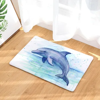 Cartoon Dolphin Cetacean Fishes Design Floor Mats Digital Printing for Kitchen Bath Mat Anti-skid Carpets Front Door Rugs
Cartoon Dolphin Cetacean Fishes Design Floor Mats Digital Printing for Kitchen Bath Mat Anti-skid Carpets Front Door Rugs