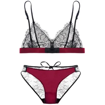 Ladychili Women Intimates Ultra Thin Lace Bra and Panties Set French Sexy No Underwire Minimizer Unlined Bra and Brief Kit WS28
Ladychili Women Intimates Ultra Thin Lace Bra and Panties Set French Sexy No Underwire Minimizer Unlined Bra and Brief Kit WS28