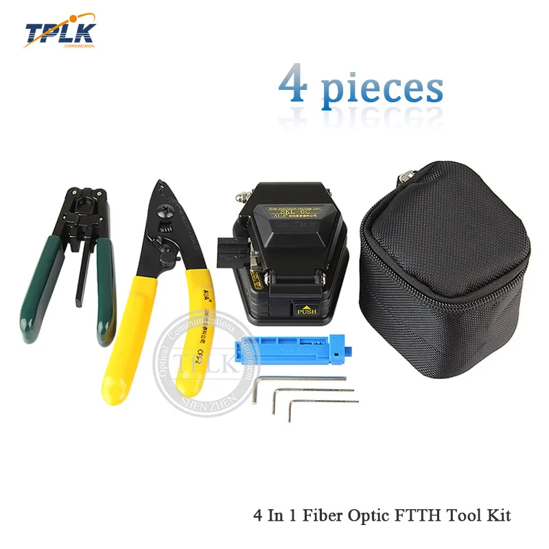 Best price 4 in 1 Fiber Optic FTTH Tool Kits with SKL-6C Fiber Cleaver and FTTH fiber optic stripper and fiber stripper CFS-2
Best price 4 in 1 Fiber Optic FTTH Tool Kits with SKL-6C Fiber Cleaver and FTTH fiber optic stripper and fiber stripper CFS-2