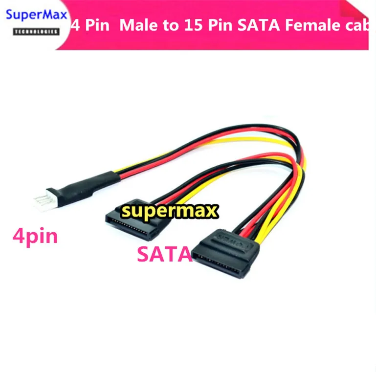 20CM+15CM LOT 4 Pin Floppy Male to Dual 15 Pin SATA Female Adapter Converter 18AWG Wire Power Leads Cable Cord
20CM+15CM LOT 4 Pin Floppy Male to Dual 15 Pin SATA Female Adapter Converter 18AWG Wire Power Leads Cable Cord