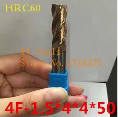 Free Delivery Superior quality HRC60 4F-1.5*4*4*50mm Solid Carbide End Mill CNC Milling Cutter Tool Bits For Steel Milling
Free Delivery Superior quality HRC60 4F-1.5*4*4*50mm Solid Carbide End Mill CNC Milling Cutter Tool Bits For Steel Milling