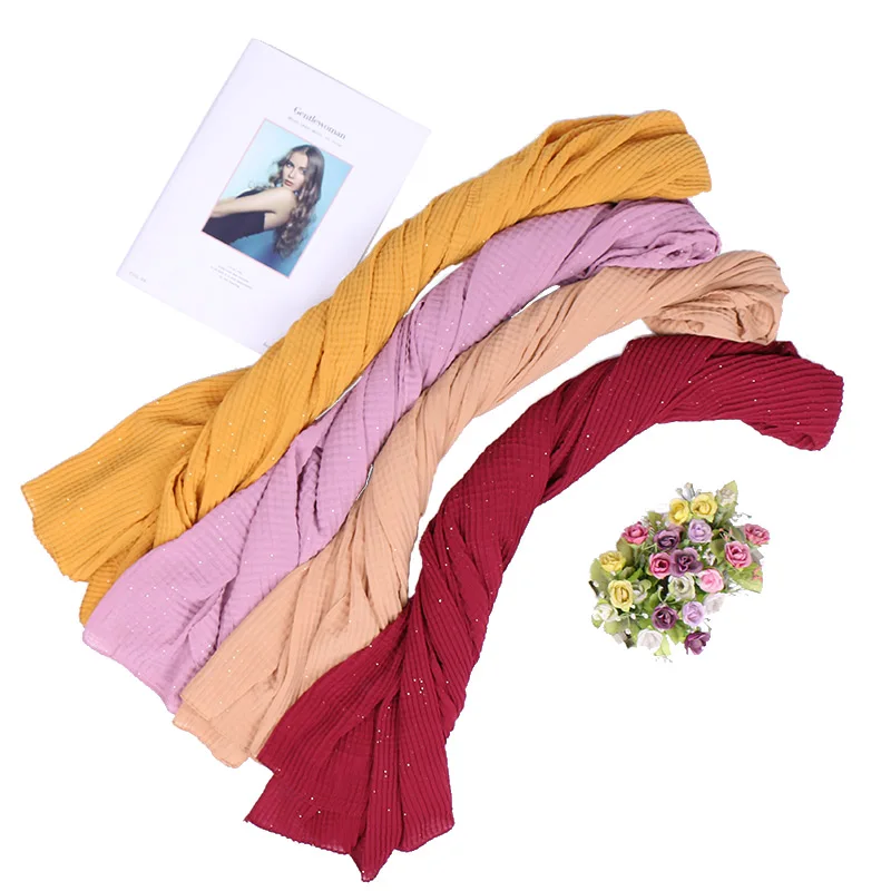 Crinkle bubble chiffon scarf glitter hijab plain shawls muslim scarves headscarf pleated wraps headband scarves 10pcs/lot
Crinkle bubble chiffon scarf glitter hijab plain shawls muslim scarves headscarf pleated wraps headband scarves 10pcs/lot