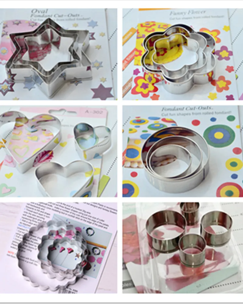 Stainless Steel Cookie Cutters Flower Star Heart Ring Shaped Biscuit Mold Fondant Clay Cutter Cookies Decorating Tools
Stainless Steel Cookie Cutters Flower Star Heart Ring Shaped Biscuit Mold Fondant Clay Cutter Cookies Decorating Tools