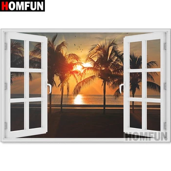 HOMFUN Full Square/Round Drill 5D DIY Diamond Painting "Window Scenic" 3D Diamond Embroidery Cross Stitch Home Decor A18617
HOMFUN Full Square/Round Drill 5D DIY Diamond Painting "Window Scenic" 3D Diamond Embroidery Cross Stitch Home Decor A18617