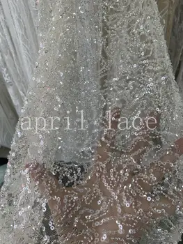 lx001 5yards/lot new 2020 beige mesh mix color sequin bead wedding embroidery tulle mesh lace fabric for sawing bridal dress
lx001 5yards/lot new 2020 beige mesh mix color sequin bead wedding embroidery tulle mesh lace fabric for sawing bridal dress