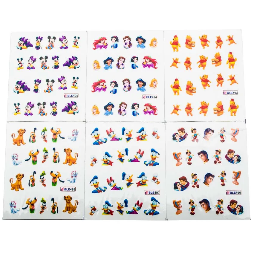 11 Sheet Mickey Mouse Nails Stickers Cartoon Princess Stickers for nails Water Transfer Sticker Decal for Nail ZJT0003
11 Sheet Mickey Mouse Nails Stickers Cartoon Princess Stickers for nails Water Transfer Sticker Decal for Nail ZJT0003